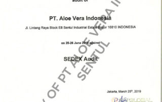 PT. Aloe Vera SEDEX Audit